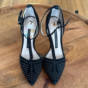 French Connection Black Studded Heels